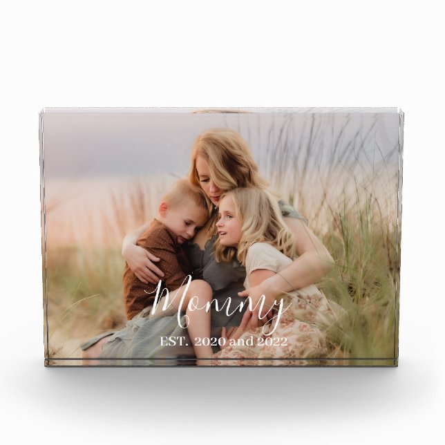 Bloque Para Fotos Custom Mom Established Modern Script Photo  (Anverso)