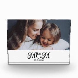 Bloque Para Fotos Custom Mom Established Modern Script Photo Block