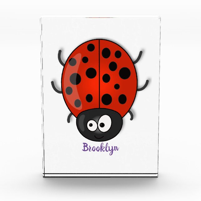 Bloque Para Fotos Cute happy red ladybug cartoon illustration