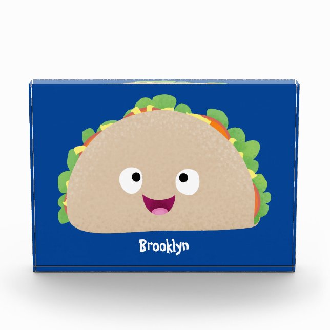 Bloque Para Fotos Cute happy smiling taco cartoon illustration (Anverso)