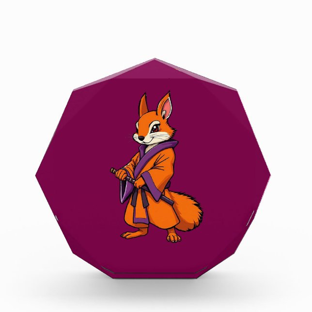 Bloque Para Fotos Cute Japanese Samurai Squirrel (Anverso)