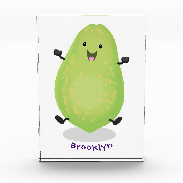 Bloque Para Fotos Cute kawaii papaya paw personalizado ilustracion (Anverso)