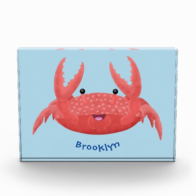 Bloque Para Fotos Cute red spotty crab cartoon illustration (Anverso)