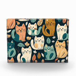Bloque Para Fotos Cuto de patrón de gato artsy