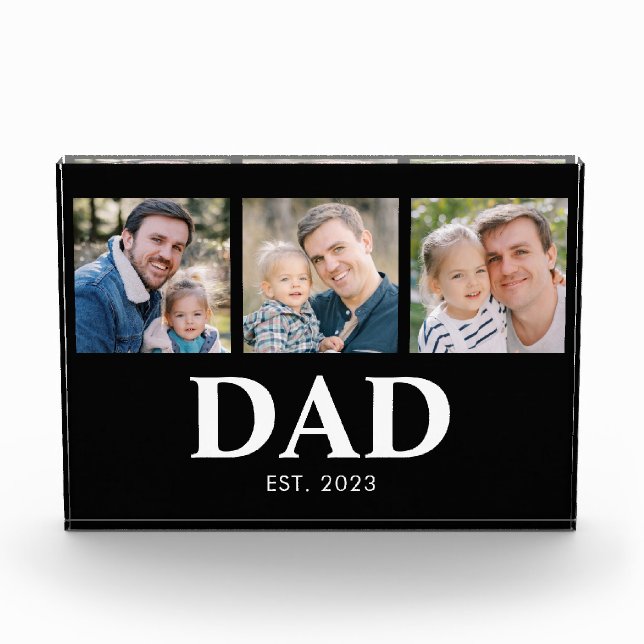 Bloque Para Fotos Dad Established Fathers Day 3 Picture (Anverso)