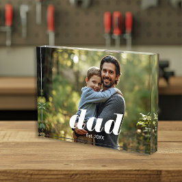 Bloque Para Fotos Dad Established Photo Father's Day Acrylic Block