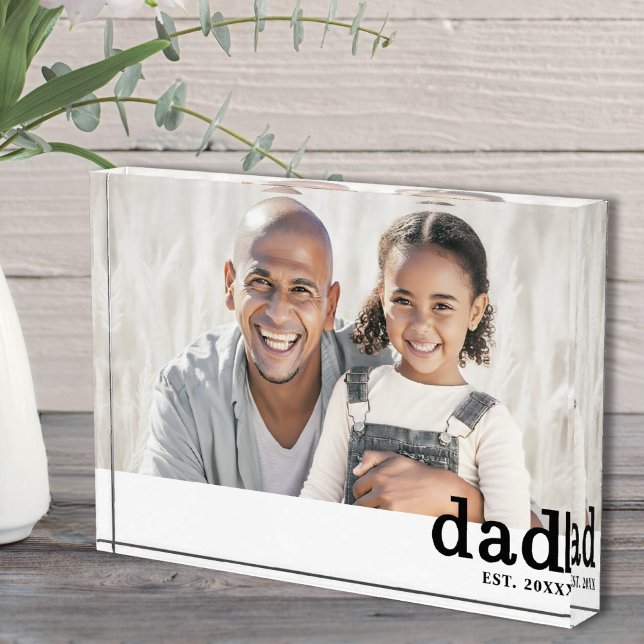 Bloque Para Fotos Dad Established Photo Simple Father Picture Block (Dad Established Photo Simple Father)