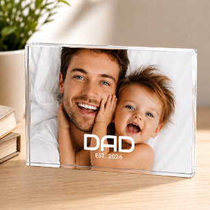 Bloque Para Fotos Dad Personalizado Establecido Moderno Negrita