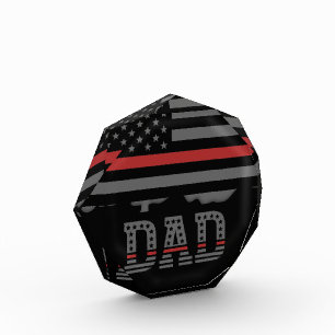 Bloque Para Fotos Dad Thin Red Line Firefighter Dad