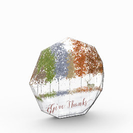 Bloque Para Fotos Dales gracias árboles de Acción de Gracias y cierv