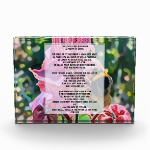 Bloque Para Fotos David Psalm 23 biblical quote