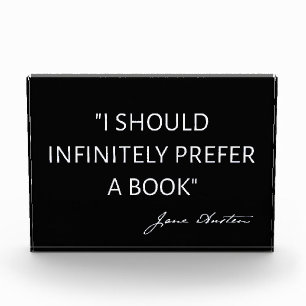 Bloque Para Fotos Debería Preferir Infinitamente Un Libro - Jane Aus