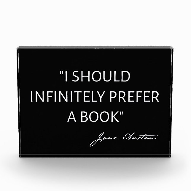 Bloque Para Fotos Debería Preferir Infinitamente Un Libro - Jane Aus (Anverso)