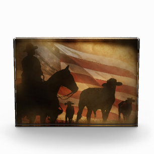 Bloque Para Fotos Decoración del Rancho de Bovinos y Caballos de Bo