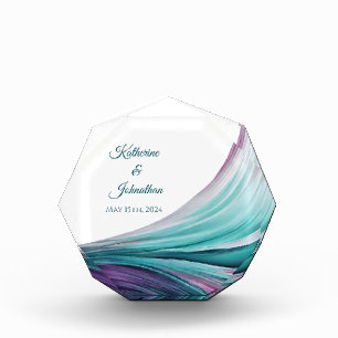 Bloque Para Fotos Decoración moderna abstracta-Boda-mesa-morado y té