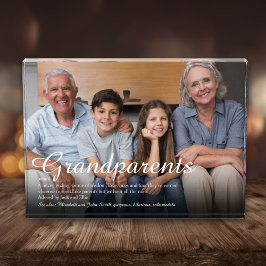 Bloque Para Fotos Definición Divertida de Abuelos con Letra Elegante