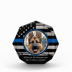 Bloque Para Fotos Delgado monumento a los perros de la policía K9 de