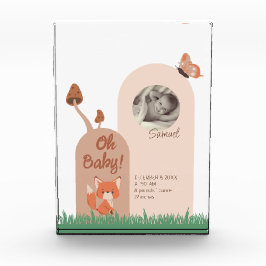 Bloque Para Fotos Delicadas estadísticas de bebés de Fox con temátic