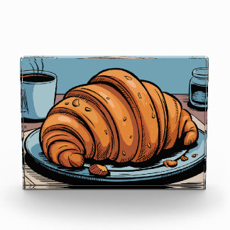 Bloque Para Fotos Delicioso Croissant Mañanero Escamoso
