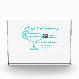 Bloque Para Fotos Despedida de soltera Turquoise Margs & Matrimony