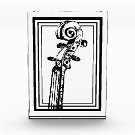 Bloque Para Fotos Desplazamiento de violín blanco y negro con líneas
