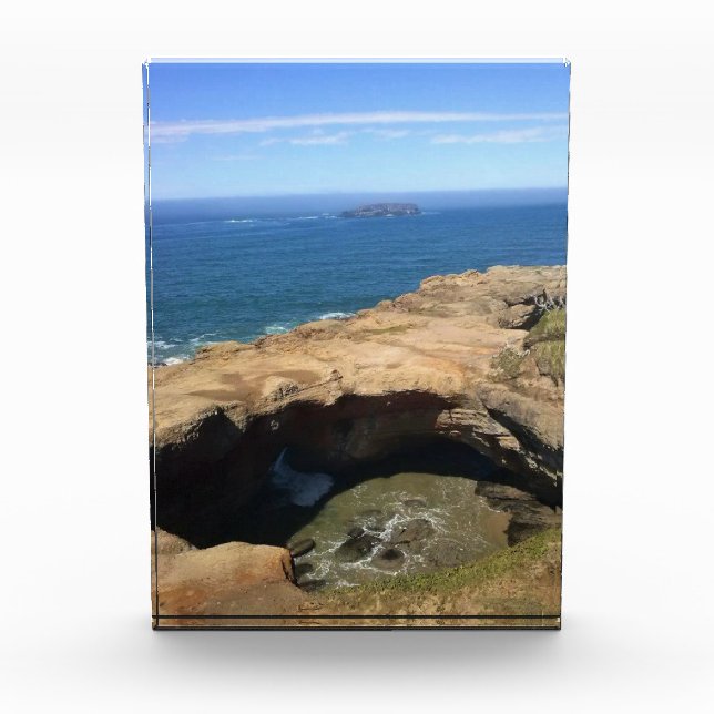 Bloque Para Fotos Devil's Punchbowl & Otter Rock, OR (Anverso)