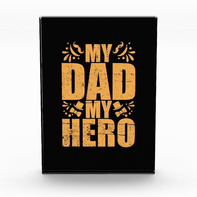 Bloque Para Fotos Día del padre mi papá mi héroe (Anverso)