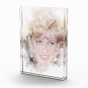 Bloque Para Fotos Diana, el retrato acuarela de la princesa del pueb