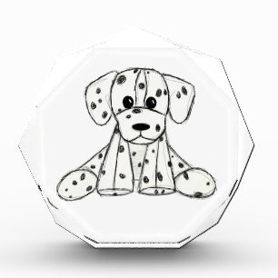 Bloque Para Fotos Dibujo de perro de peluche dálmata contorno simple