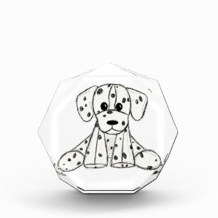Bloque Para Fotos Dibujo de perro de peluche dálmata contorno simple