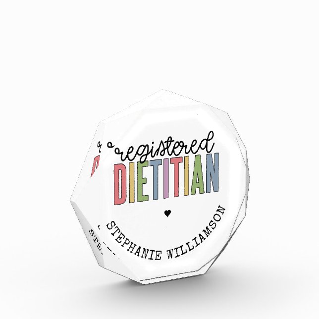 Bloque Para Fotos Dietista Multicolored RD personalizado registrado  (Izquierda)