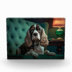 Bloque Para Fotos Diseño Clásico de Retrato de Cocker Spaniel Elegan
