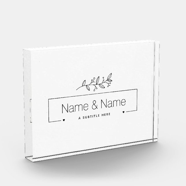 BLOQUE PARA FOTOS DISEÑO DE BODAS NATURAL MÍNIMO ORGÁNICO EDITABLE (Izquierda)