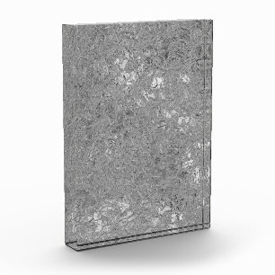 Bloque Para Fotos Diseño de orquídeas de color plata,