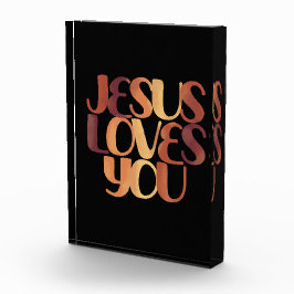 Bloque Para Fotos Diseño de tipografía cristiana que Jesús ama 