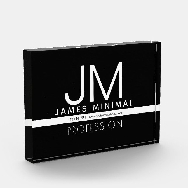 Bloque Para Fotos Diseño minimo profesional moderno | Blanco y negro (Izquierda)