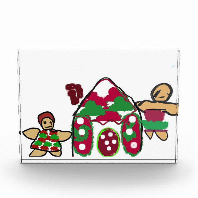 Bloque Para Fotos Diversión en casa de pan de jengibre (Anverso)