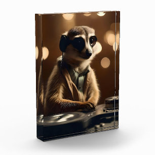 Bloque Para Fotos DJ Meerkat: Pistas giratorias en la sabana,
