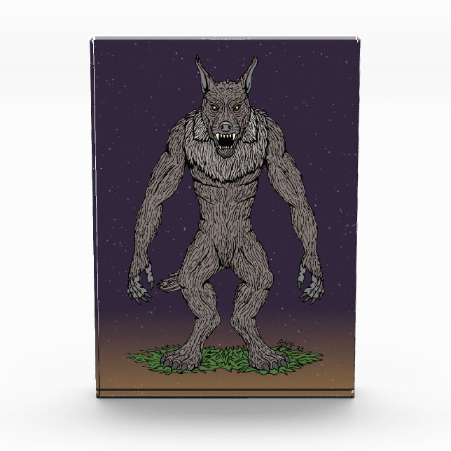 Bloque Para Fotos Dogman Cryptid o Werewolf (Anverso)