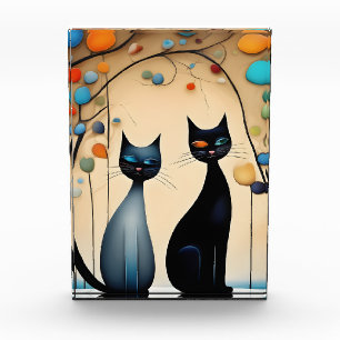 Bloque Para Fotos Dos gatos encantadores