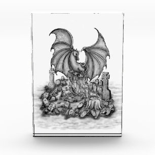 Bloque Para Fotos Dragón con zombi