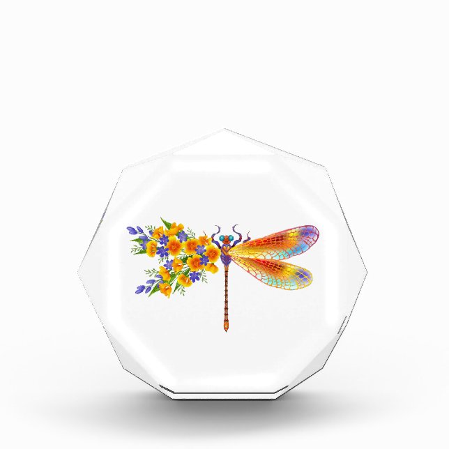 Bloque Para Fotos Dragón de flores amarillas (Anverso)