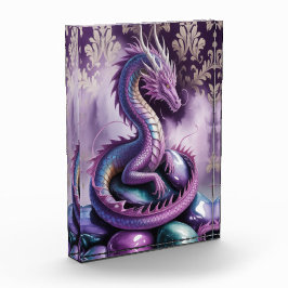 Bloque Para Fotos Dragón Gótico Místico Púrpura