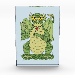 Bloque Para Fotos Dragón verde lindo