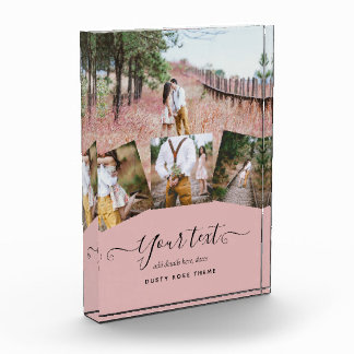 Bloque Para Fotos Duste Rosa Boda rosado de recién casados regalo de