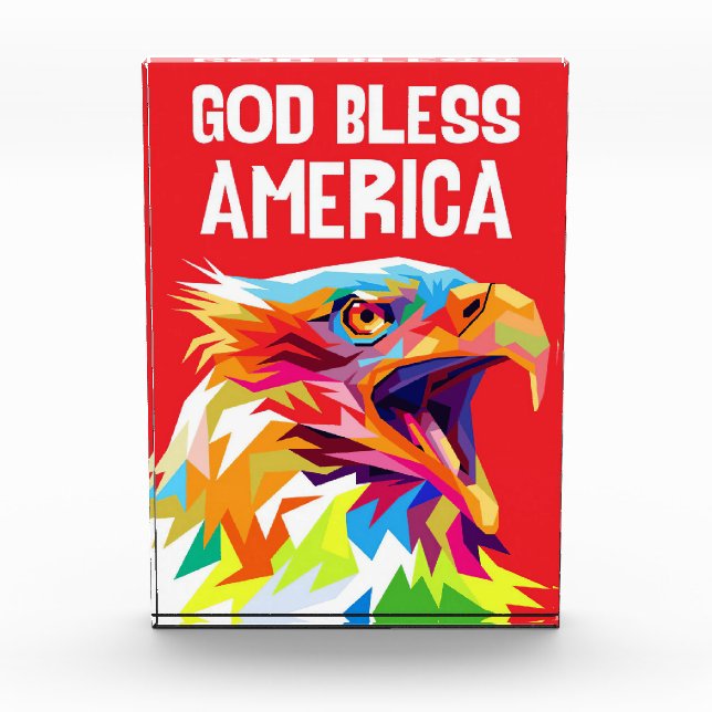 Bloque Para Fotos Eagle God Bless America (Anverso)