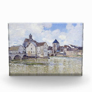 Bloque Para Fotos Edificios de Alfred Sisley y puentes con agua