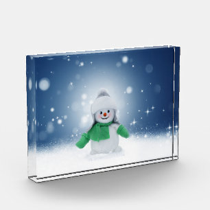 Bloque Para Fotos El adorable personaje de muñeco de nieve de Navida