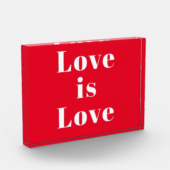 Bloque Para Fotos "El amor es amor" blanco rojo (Izquierda)