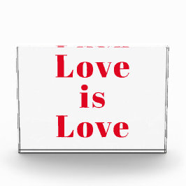 Bloque Para Fotos "El amor es amor" blanco rojo